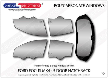 ポリカーボネート ウインドウキット｜Ford Focus MK4 - 5dr Hatchback（2018年〜現在） 1