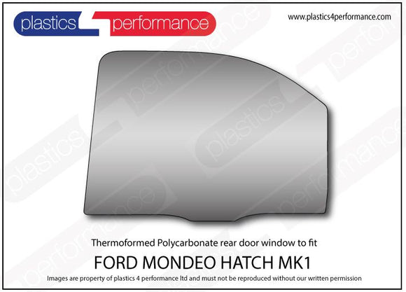 ポリカーボネート 左リアドアウインドウ｜Ford Mondeo MK1 - 5dr Hatchback（1993〜1996年） 1