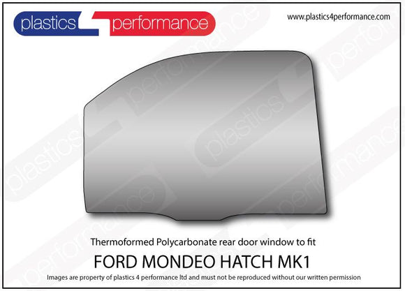 ポリカーボネート 右リアドアウインドウ｜Ford Mondeo MK1 - 5dr Hatchback（1993〜1996年） 1