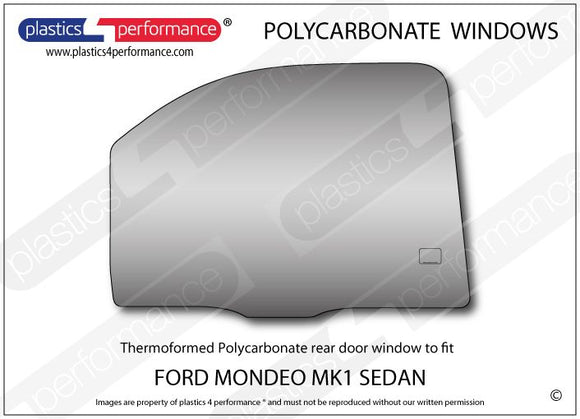 ポリカーボネート 右リアドアウインドウ｜Ford Mondeo MK1/2 - Sedan（1993〜2001年） 1