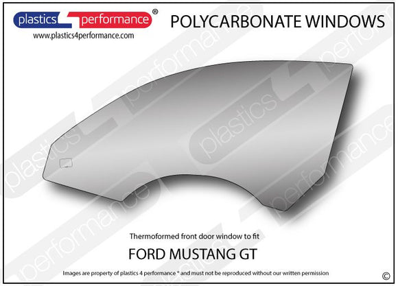 ポリカーボネート 左フロントドアウインドウ｜Ford Mustang 6th Generation（2015〜2023年） 1