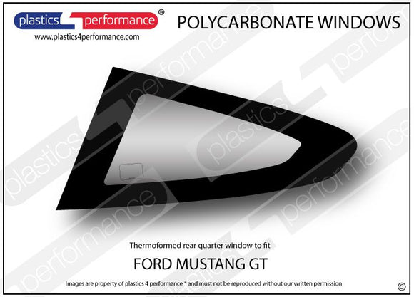 ポリカーボネート 左リアクォーターウインドウ｜Ford Mustang 6th Generation（2015〜2023年） 1