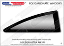 ポリカーボネート ウインドウキット｜Holden Astra AH - 3dr Hatchback