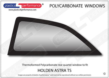 ポリカーボネート 左リアクォーターウインドウ｜Holden Astra TS - 3dr Hatchback