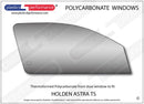 ポリカーボネート ウインドウキット｜Holden Astra TS - 3dr Hatchback