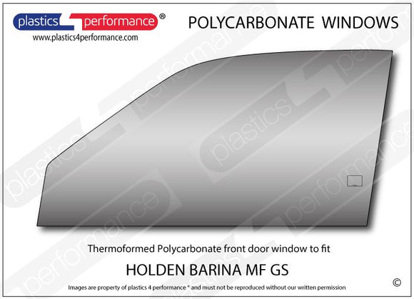 ポリカーボネート 左フロントドアウインドウ｜Holden Barina MF GS - 3dr Hatchback