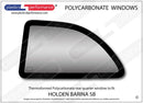 ポリカーボネート ウインドウキット｜Holden Barina SB - 3dr Hatchback