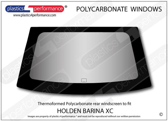 ポリカーボネート リアウインドウ｜Holden Barina XC - 3dr Hatchback