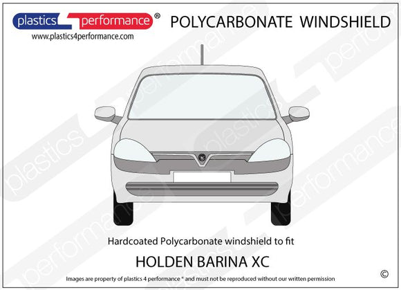 ポリカーボネート フロントウインドスクリーン｜Holden Barina XC - 3dr Hatchback