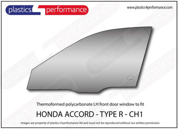 ポリカーボネート 左フロントドアウインドウ｜ホンダ Accord Type R - CH1 6th Generation