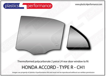 ポリカーボネート 左リアドアウインドウ｜ホンダ Accord Type R - CH1 6th Generation