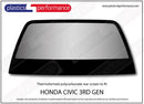 ポリカーボネート リアウインドウ｜ホンダ Civic AG/ AH - 3dr Hatchback