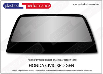 ポリカーボネート リアウインドウ｜ホンダ Civic AG/ AH - 3dr Hatchback