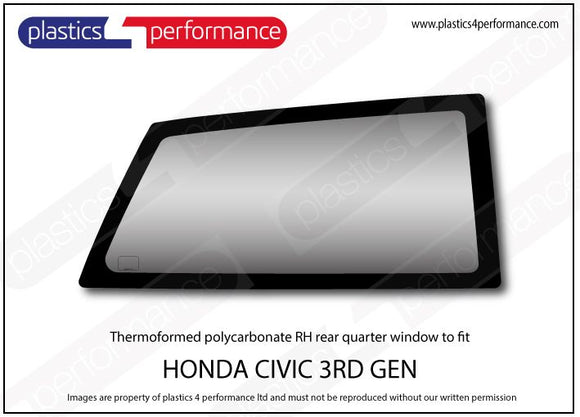 ポリカーボネート ウインドウキット｜ホンダ Civic AG/ AH - 3dr Hatchback