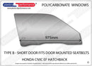ポリカーボネート ウインドウキット｜ホンダ Civic EF - 3dr Hatchback