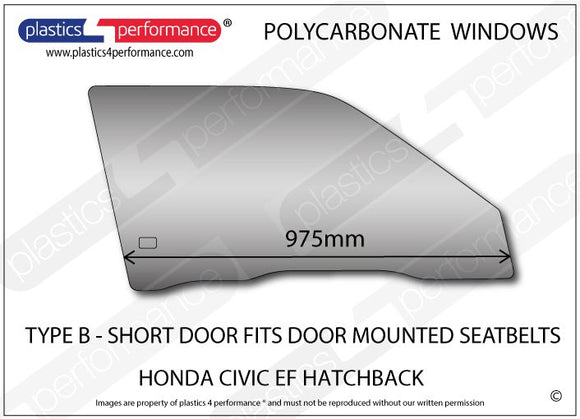 ポリカーボネート ウインドウキット｜ホンダ Civic EF - 3dr Hatchback