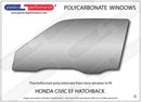 ポリカーボネート 左フロントドアウインドウ｜ホンダ Civic EF - 3dr Hatchback
