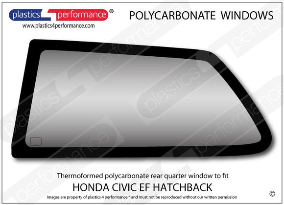 ポリカーボネート ウインドウキット｜ホンダ Civic EF - 3dr Hatchback