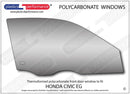 ポリカーボネート 右フロントドアウインドウ｜ホンダ Civic EG - 3dr Hatchback