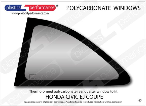 ポリカーボネート ウインドウキット｜ホンダ Civic EJ - Coupe