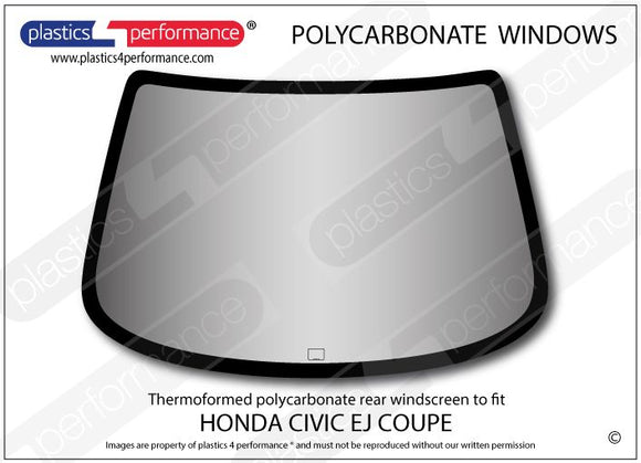 ポリカーボネート リアウインドウ｜ホンダ Civic EJ - Coupe