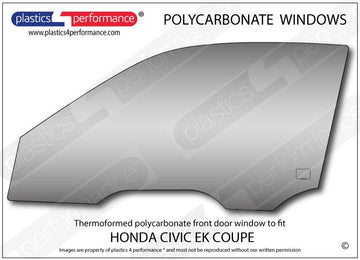 ポリカーボネート 左フロントドアウインドウ｜ホンダ Civic EK /EJ6/7/8 - Coupe