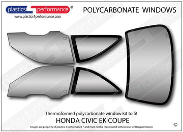ポリカーボネート ウインドウキット｜ホンダ Civic EK /EJ6/7/8 - Coupe