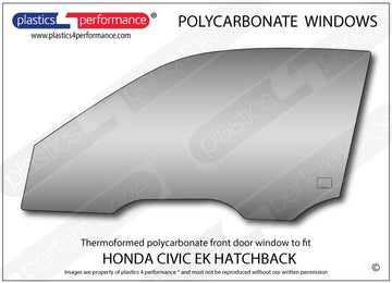 ポリカーボネート 左フロントドアウインドウ｜ホンダ Civic EK - 3dr Hatchback