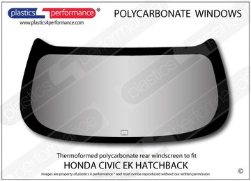 ポリカーボネート リアウインドウ｜ホンダ Civic EK - 3dr Hatchback