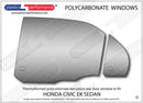 ポリカーボネート ウインドウキット｜ホンダ Civic EK - 4dr Sedan