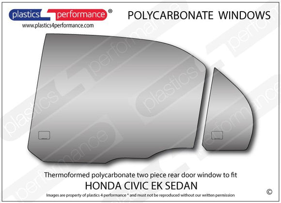 ポリカーボネート ウインドウキット｜ホンダ Civic EK - 4dr Sedan