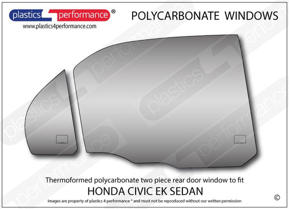 ポリカーボネート ウインドウキット｜ホンダ Civic EK - 4dr Sedan