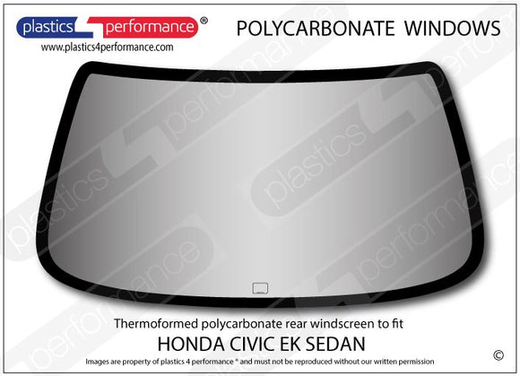 ポリカーボネート リアウインドウ｜ホンダ Civic EK - 4dr Sedan
