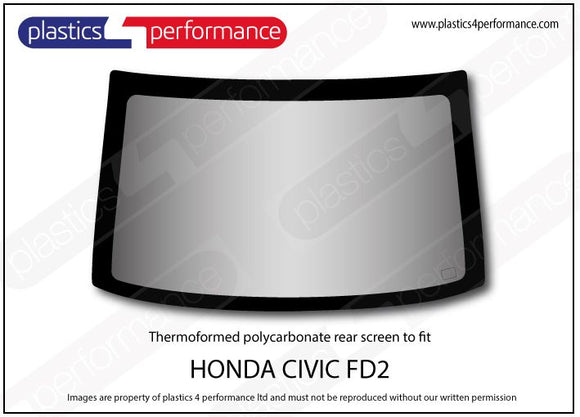 ポリカーボネート リアウインドウ｜ホンダ Civic Type R FD2 - Sedan