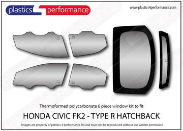 ポリカーボネート ウインドウキット｜ホンダ Civic Type R FK2 - 5dr Hatchback