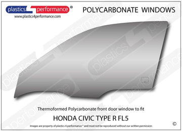 ポリカーボネート 左フロントドアウインドウ｜ホンダ Civic Type R FL5