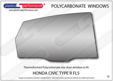 ポリカーボネート 右リアドアウインドウ｜ホンダ Civic Type R FL5