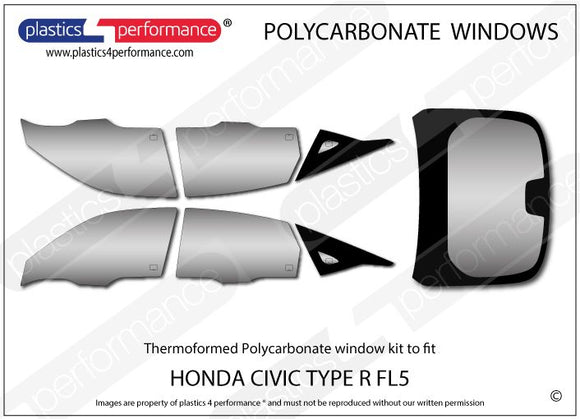 ポリカーボネート ウインドウキット｜ホンダ Civic Type R FL5