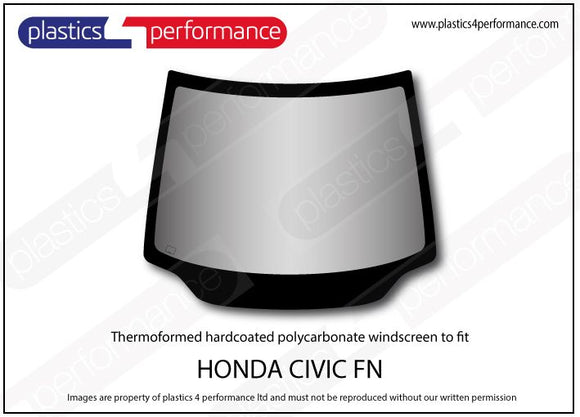 ポリカーボネート フロントウインドスクリーン｜ホンダ Civic FN - 3dr Hatchback
