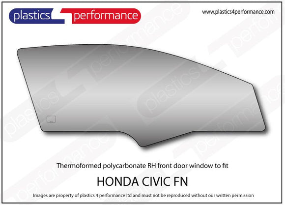 ポリカーボネート ウインドウキット｜ホンダ Civic FN - 3dr Hatchback