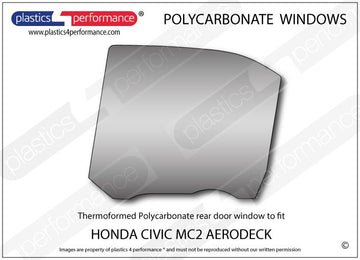 ポリカーボネート 左リアドアウインドウ｜ホンダ Civic MC2 Aerodeck