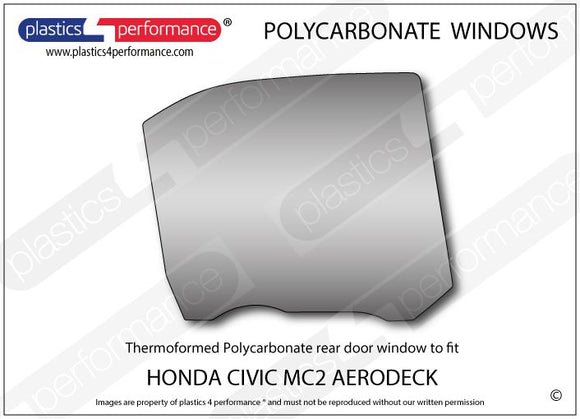 ポリカーボネート 右リアドアウインドウ｜ホンダ Civic MC2 Aerodeck