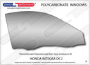 ポリカーボネート 右フロントドアウインドウ｜ホンダ Integra DC2 - 3dr Liftback