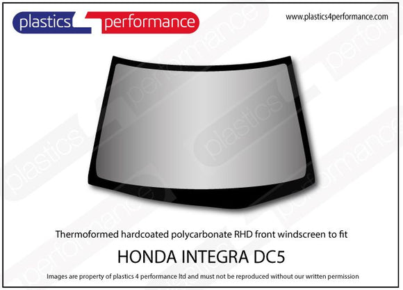 ポリカーボネート フロントウインドスクリーン｜ホンダ Integra DC5 - 3dr Liftback