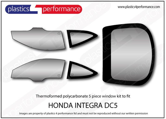 ポリカーボネート ウインドウキット｜ホンダ Integra DC5 - 3dr Liftback