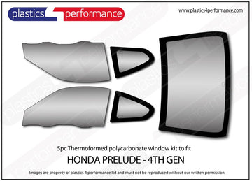 ポリカーボネート ウインドウキット｜ホンダ Prelude - 4th Generation
