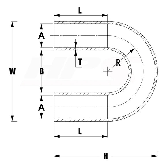 シリコンホース U字 180° エルボ