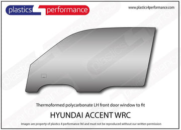 Accent WRC ポリカーボネート 左フロントドアウインドウ｜Hyundai Accent WRC 写真1