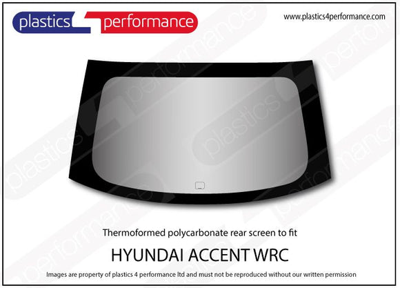 Accent WRC ポリカーボネート リアウインドウ｜Hyundai Accent WRC 写真1