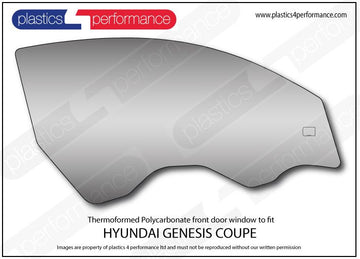Genesis Coupe ポリカーボネート 右フロントドアウインドウ｜Hyundai Genesis Coupe 写真1